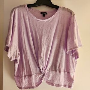 Lilac Short Sleeve Flowy Top